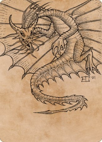 Ancient Gold Dragon Art Card (44) [Commander Legends: Battle for Baldur's Gate Art Series] | Enigma On Main