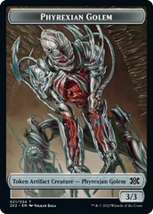 Saproling // Phyrexian Golem Double-sided Token [Double Masters 2022 Tokens] | Enigma On Main