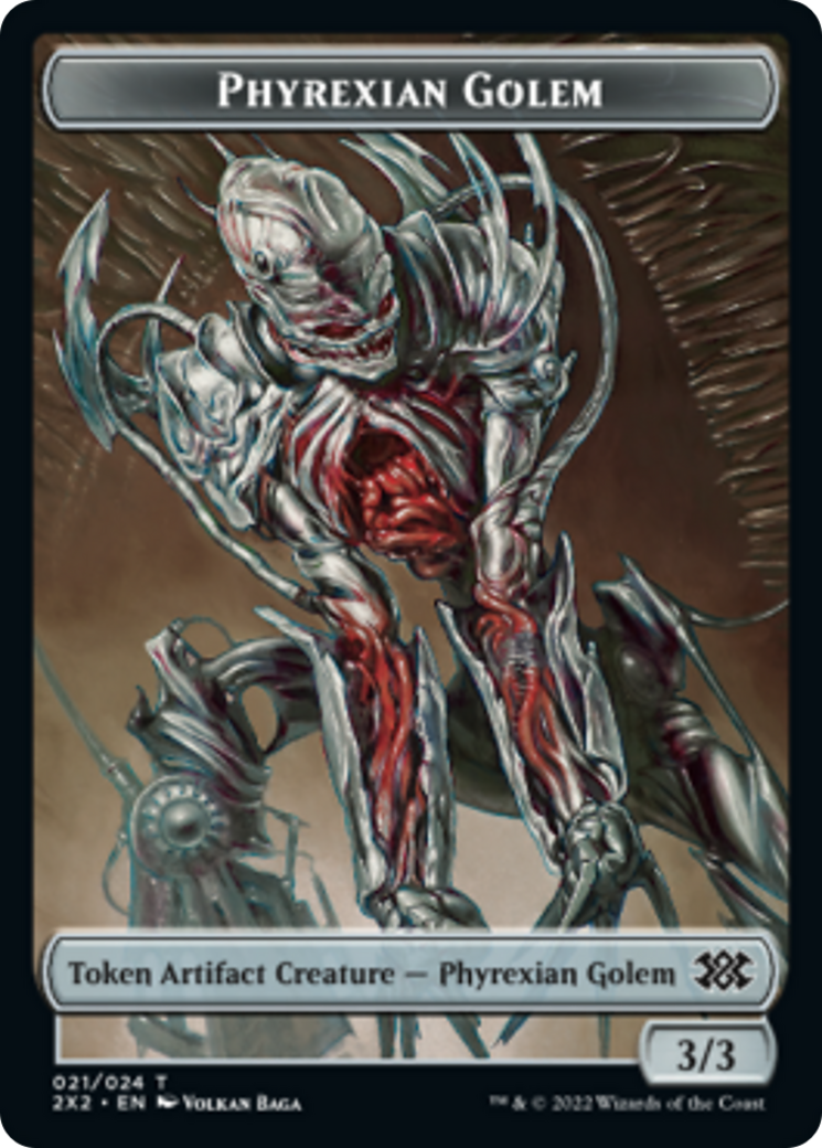 Egg // Phyrexian Golem Double-sided Token [Double Masters 2022 Tokens] | Enigma On Main