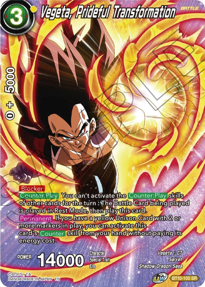 Vegeta, Prideful Transformation (BT10-105) [Theme Selection: History of Vegeta] | Enigma On Main