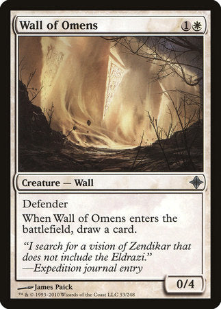 Wall of Omens [Rise of the Eldrazi] | Enigma On Main