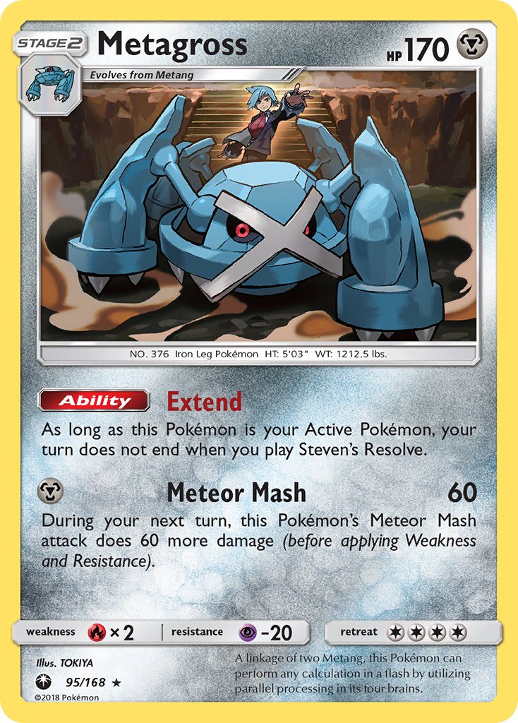 Metagross (95/168) (Prerelease Kit Exclusive) (Theme Deck Exclusive) [Sun & Moon: Celestial Storm] | Enigma On Main