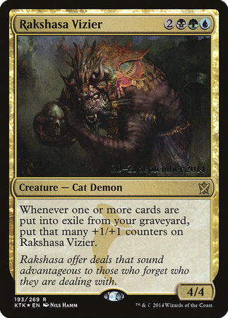 Rakshasa Vizier [Khans of Tarkir Promos] | Enigma On Main