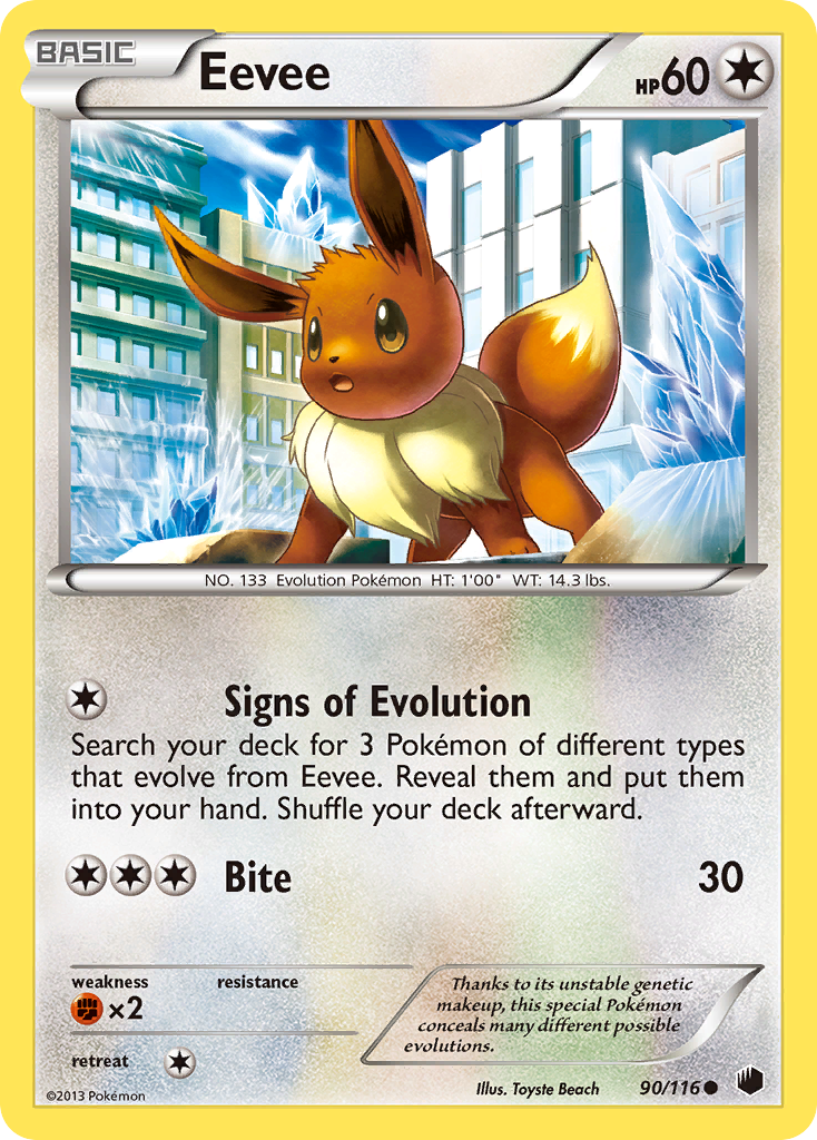 Eevee (90/116) [Black & White: Plasma Freeze] | Enigma On Main