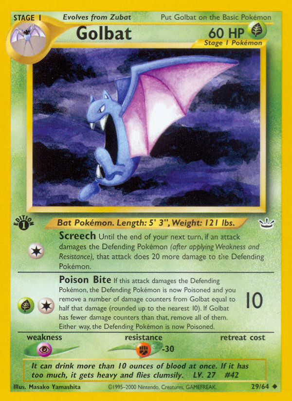 Golbat (29/64) [Neo Revelation 1st Edition] | Enigma On Main