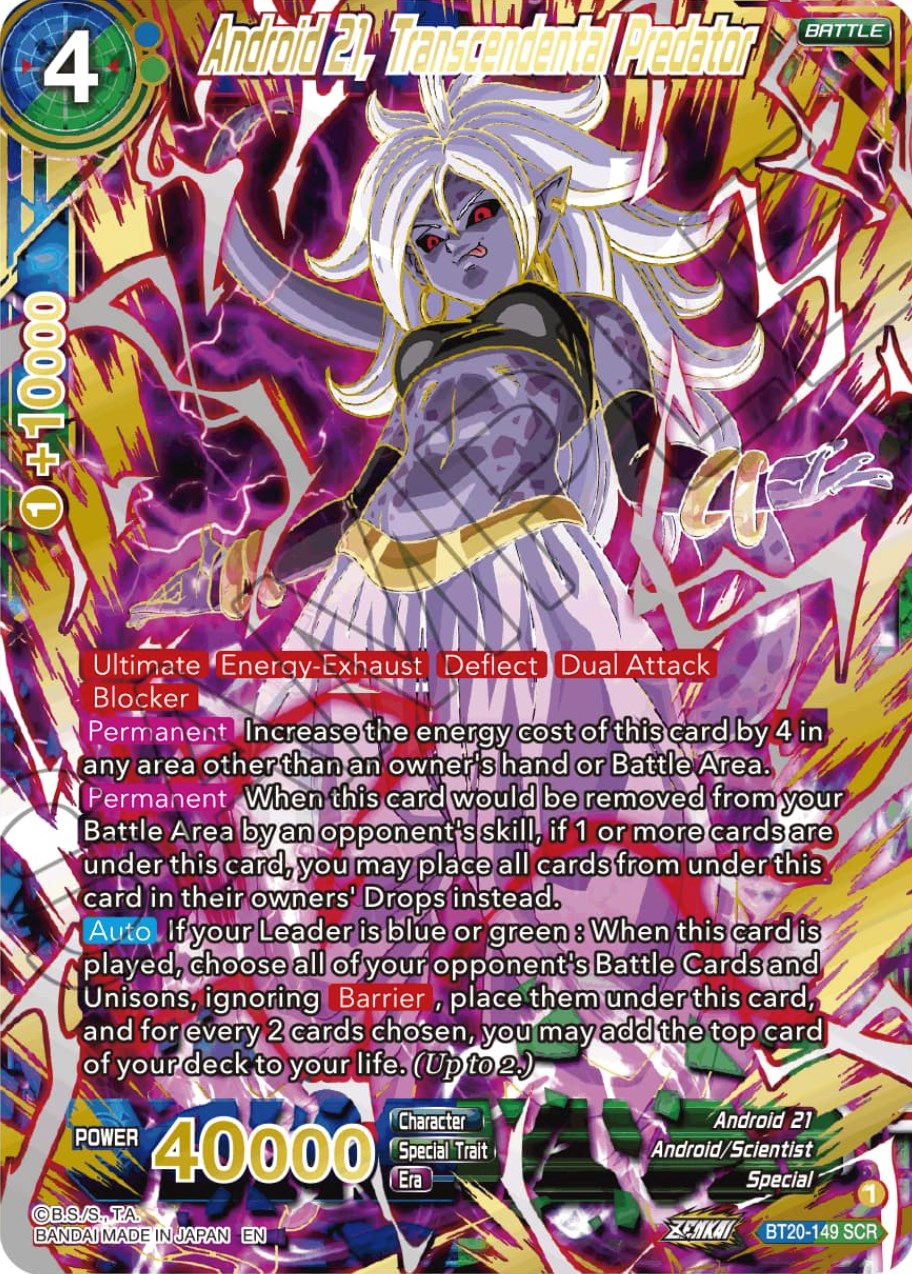 Android 21, Transcendental Predator (SPR) (BT20-149) [Power Absorbed] | Enigma On Main