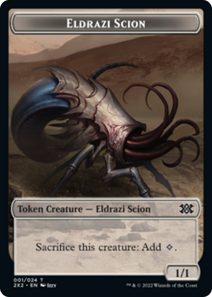 Spider // Eldrazi Scion Double-sided Token [Double Masters 2022 Tokens] | Enigma On Main