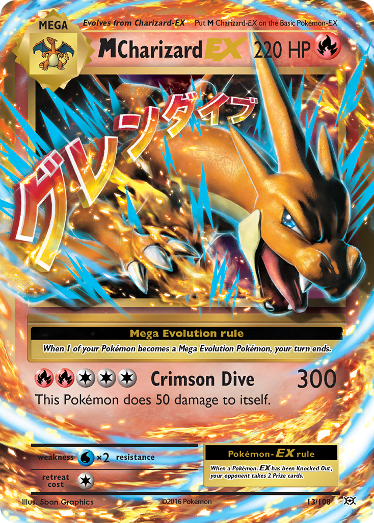 M Charizard EX (13/108) [XY: Evolutions] | Enigma On Main