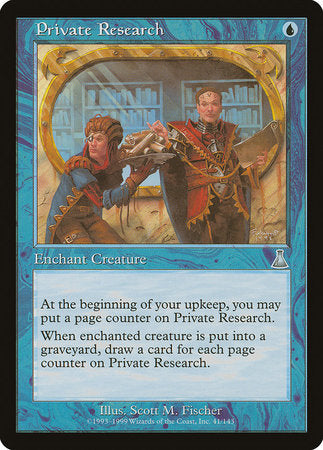 Private Research [Urza's Destiny] | Enigma On Main