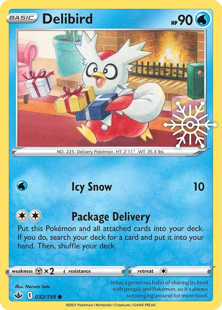 Delibird (032/198) (Holiday Calendar) [Sword & Shield: Chilling Reign] | Enigma On Main