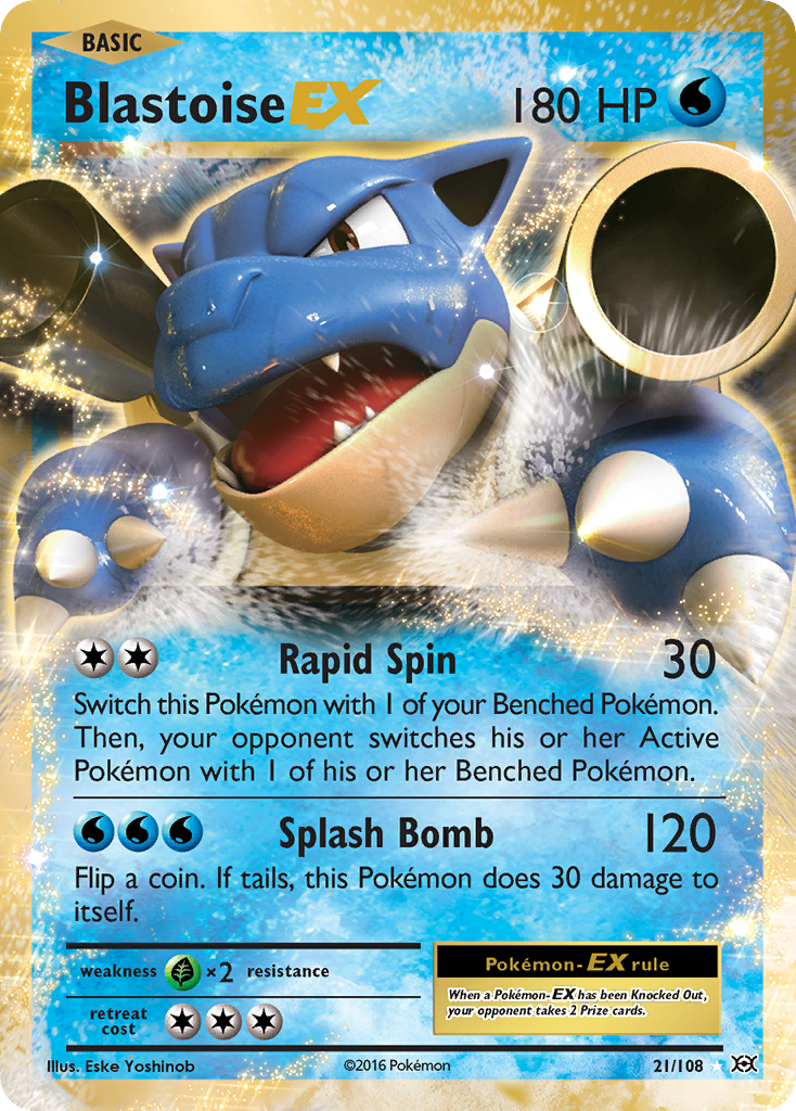 Blastoise EX (21/108) [XY: Evolutions] | Enigma On Main