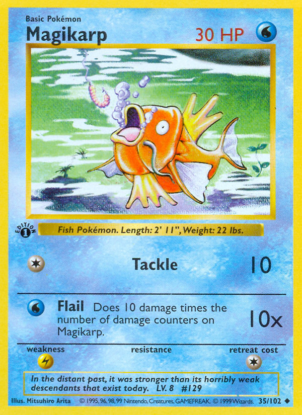 Magikarp (35/102) (Shadowless) [Base Set 1st Edition] | Enigma On Main