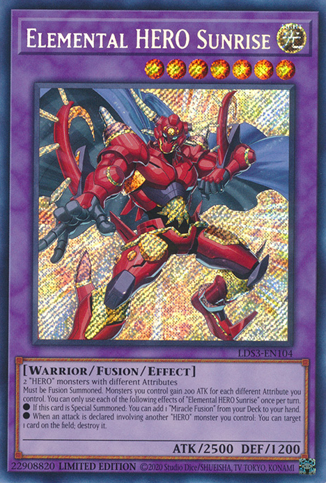 Elemental HERO Sunrise [LDS3-EN104] Secret Rare | Enigma On Main