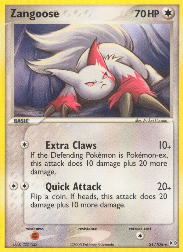 Zangoose (21/106) [EX: Emerald] | Enigma On Main