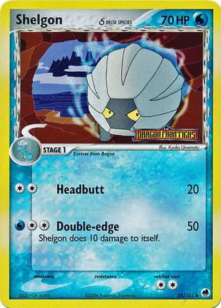 Shelgon (38/101) (Delta Species) (Stamped) [EX: Dragon Frontiers] | Enigma On Main