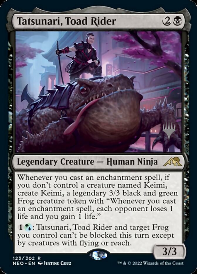 Tatsunari, Toad Rider (Promo Pack) [Kamigawa: Neon Dynasty Promos] | Enigma On Main