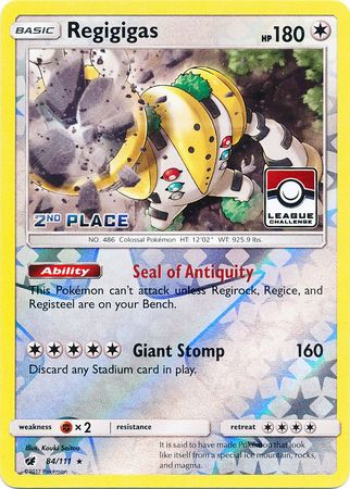 Regigigas (84/111) (League Promo 2nd Place) [Sun & Moon: Crimson Invasion] | Enigma On Main