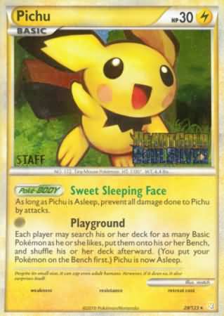 Pichu (28/123) (Staff Prerelease Promo) [Nintendo: Black Star Promos] | Enigma On Main