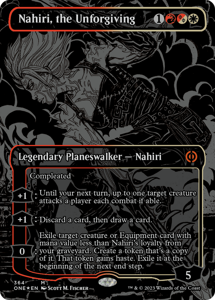 Nahiri, the Unforgiving (Oil Slick Raised Foil) [Phyrexia: All Will Be One] | Enigma On Main