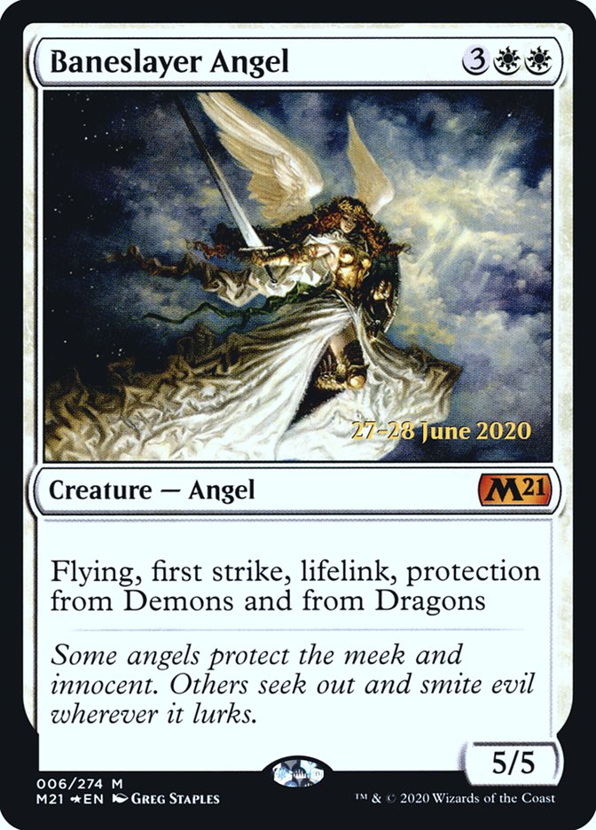 Baneslayer Angel  [Core Set 2021 Prerelease Promos] | Enigma On Main