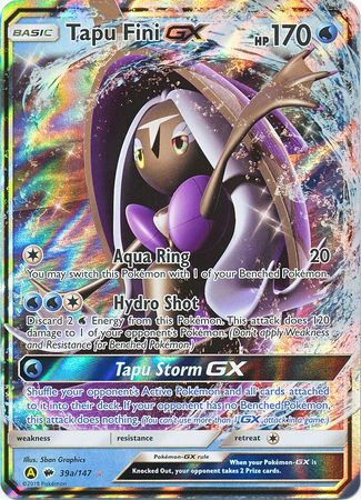 Tapu Fini GX (39/147) (Alternate card) (Jumbo Card) [Sun & Moon: Burning Shadows] | Enigma On Main