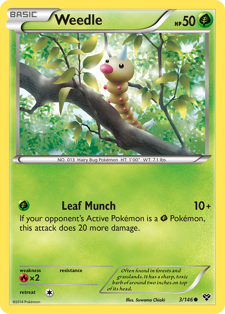 Weedle (3/146) [XY: Base Set] | Enigma On Main