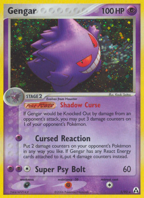 Gengar (5/92) [EX: Legend Maker] | Enigma On Main