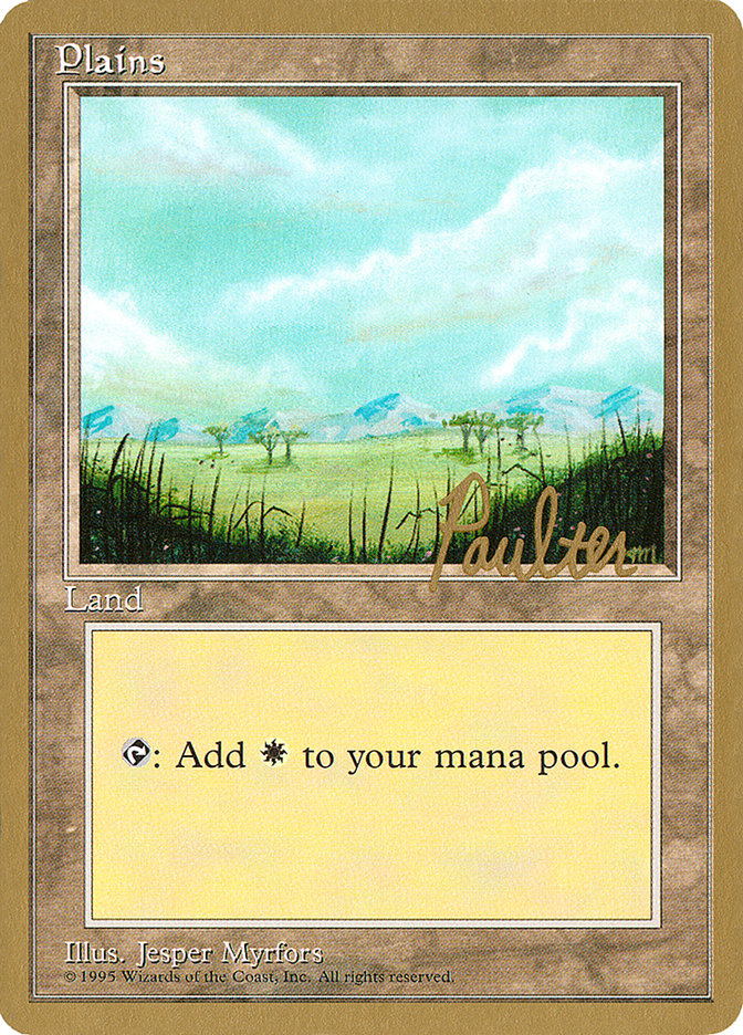 Plains (pp365) (Preston Poulter) [Pro Tour Collector Set] | Enigma On Main