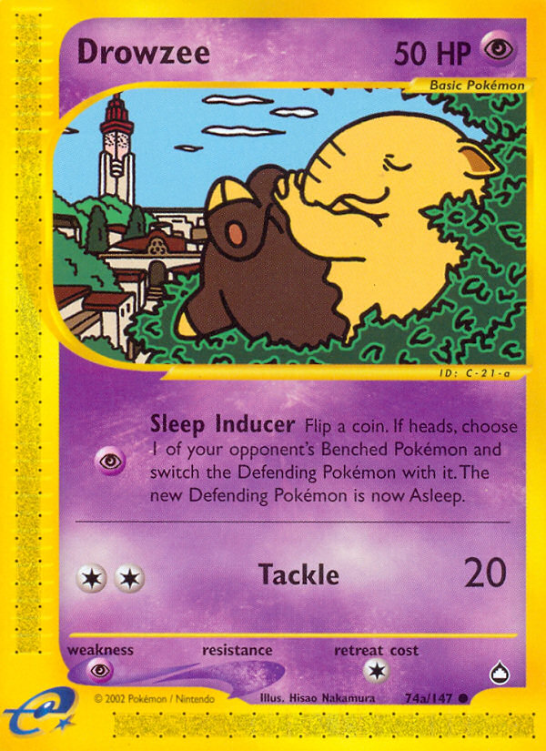 Drowzee (74a/147) [Aquapolis] | Enigma On Main