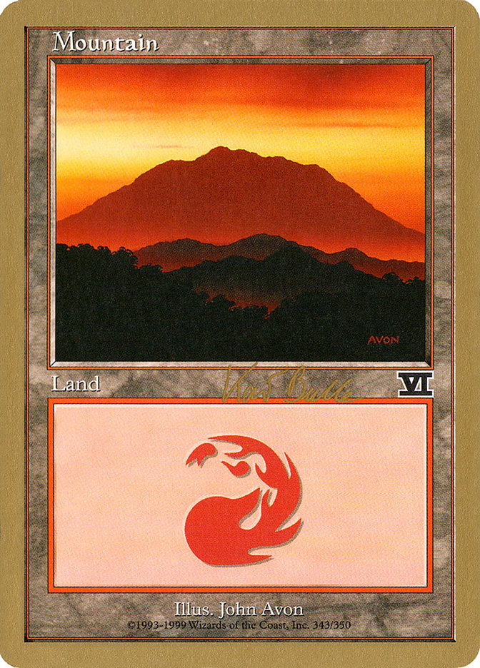 Mountain (kb343) (Kai Budde) [World Championship Decks 1999] | Enigma On Main