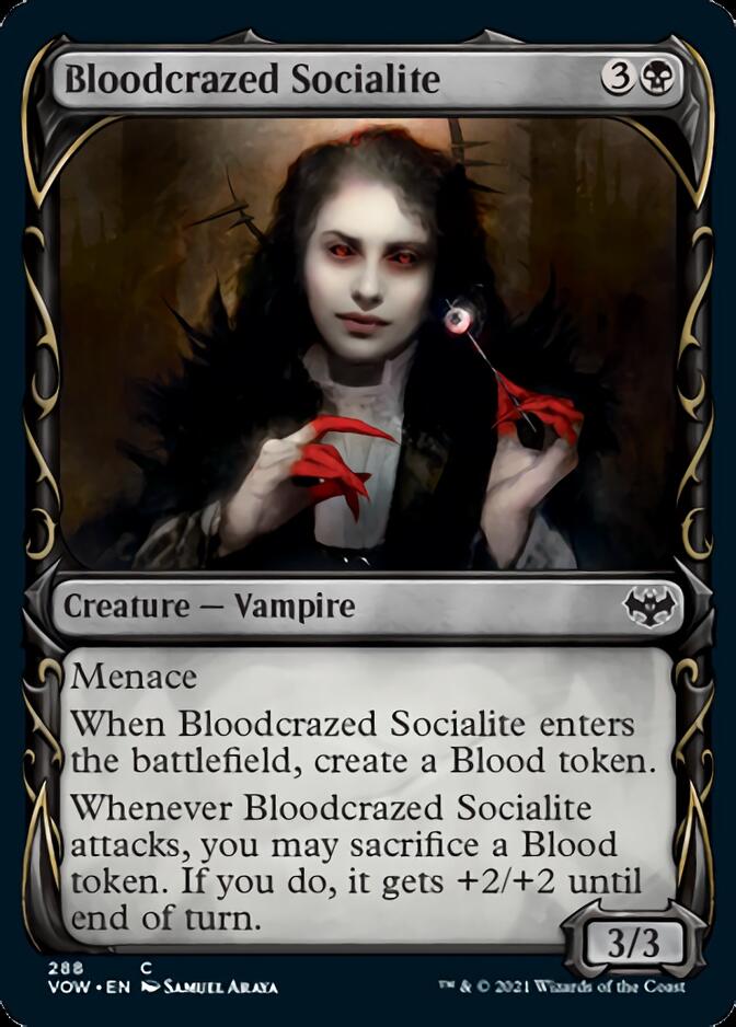 Bloodcrazed Socialite (Showcase Fang Frame) [Innistrad: Crimson Vow] | Enigma On Main