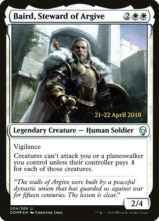 Baird, Steward of Argive [Dominaria Promos] | Enigma On Main