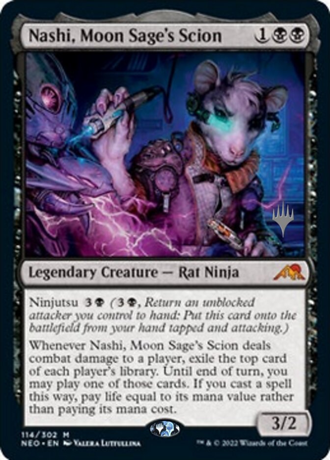 Nashi, Moon Sage's Scion (Promo Pack) [Kamigawa: Neon Dynasty Promos] | Enigma On Main