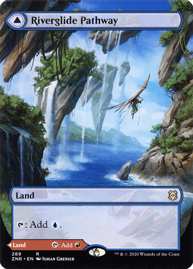 Riverglide Pathway // Lavaglide Pathway (Borderless) [Zendikar Rising] | Enigma On Main