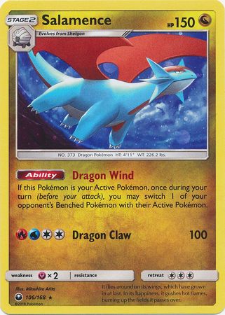 Salamence (106/168) (Cosmos Holo) [Sun & Moon: Celestial Storm] | Enigma On Main