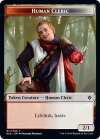 Human Cleric // Food (15) Double-sided Token [Throne of Eldraine Tokens] | Enigma On Main