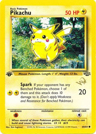 Pikachu (60/64) (W Stamped Promo) [Jungle 1st Edition] | Enigma On Main