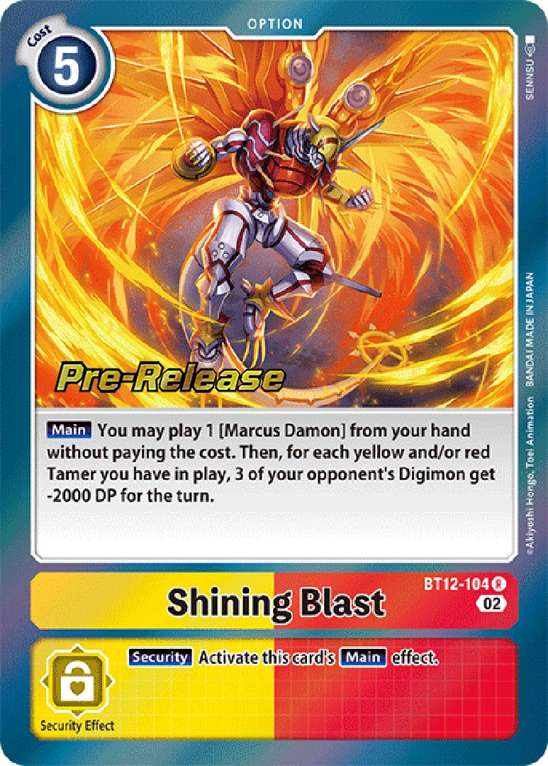 Shining Blast [BT12-104] [Across Time Pre-Release Cards] | Enigma On Main