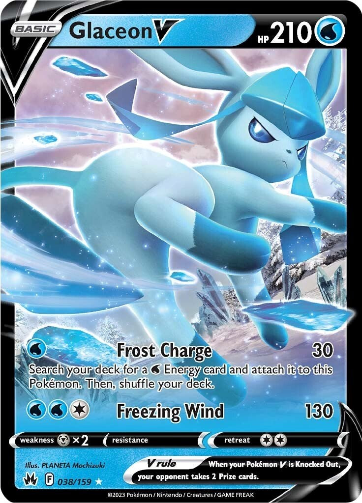 Glaceon V (038/159) [Sword & Shield: Crown Zenith] | Enigma On Main