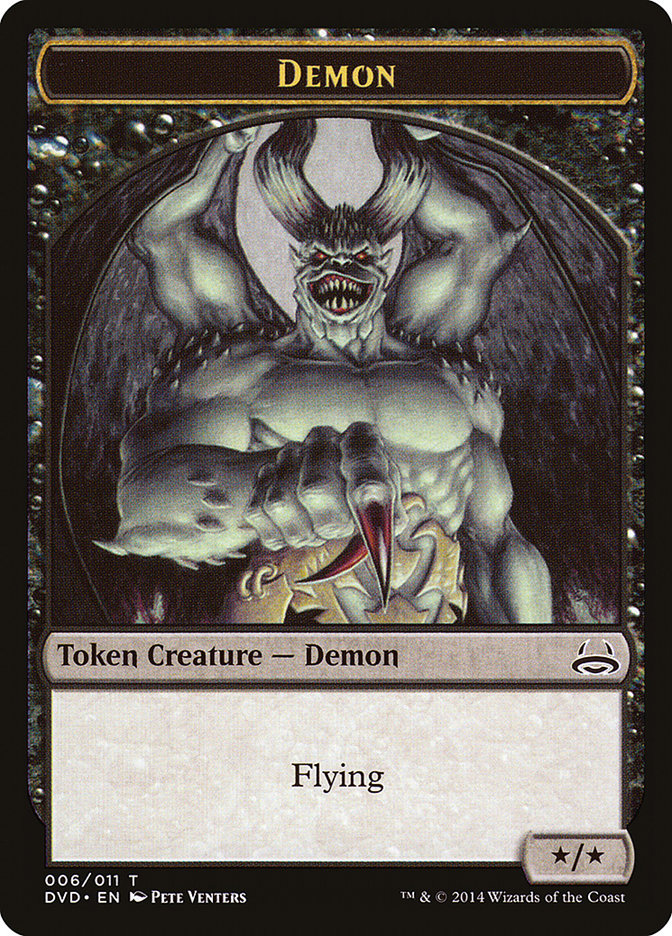 Demon Token (Divine vs. Demonic) [Duel Decks Anthology Tokens] | Enigma On Main