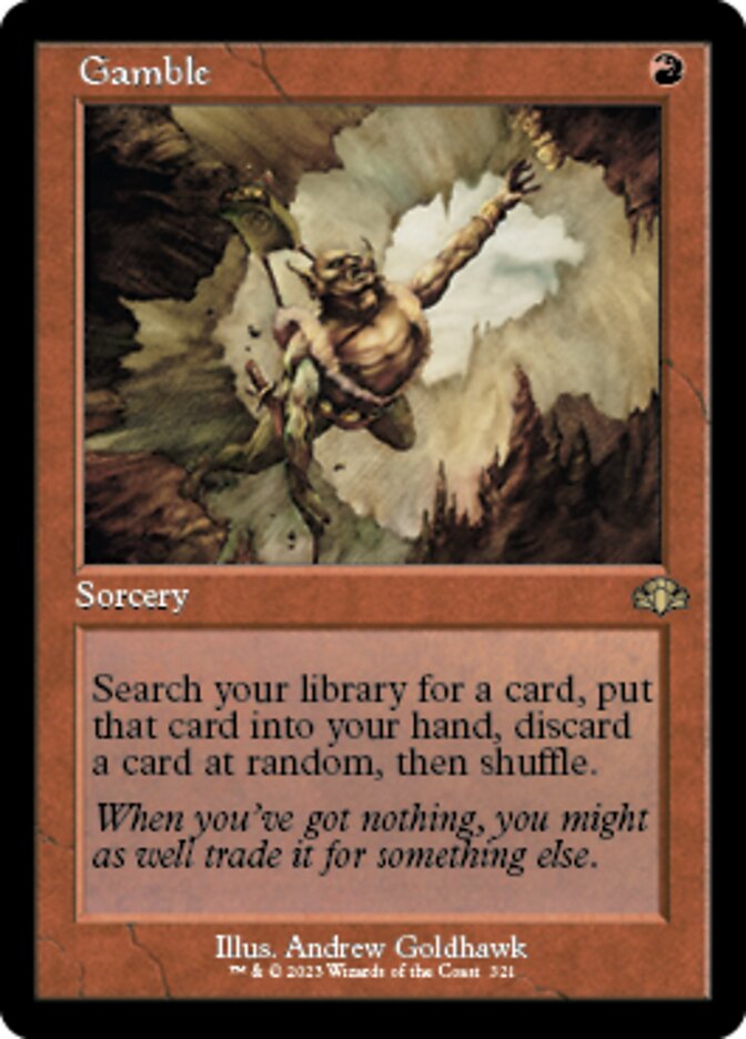 Gamble (Retro) [Dominaria Remastered] | Enigma On Main
