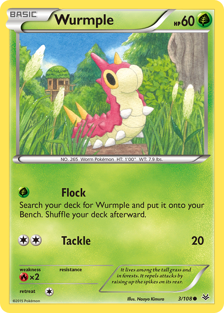 Wurmple (3/108) [XY: Roaring Skies] | Enigma On Main