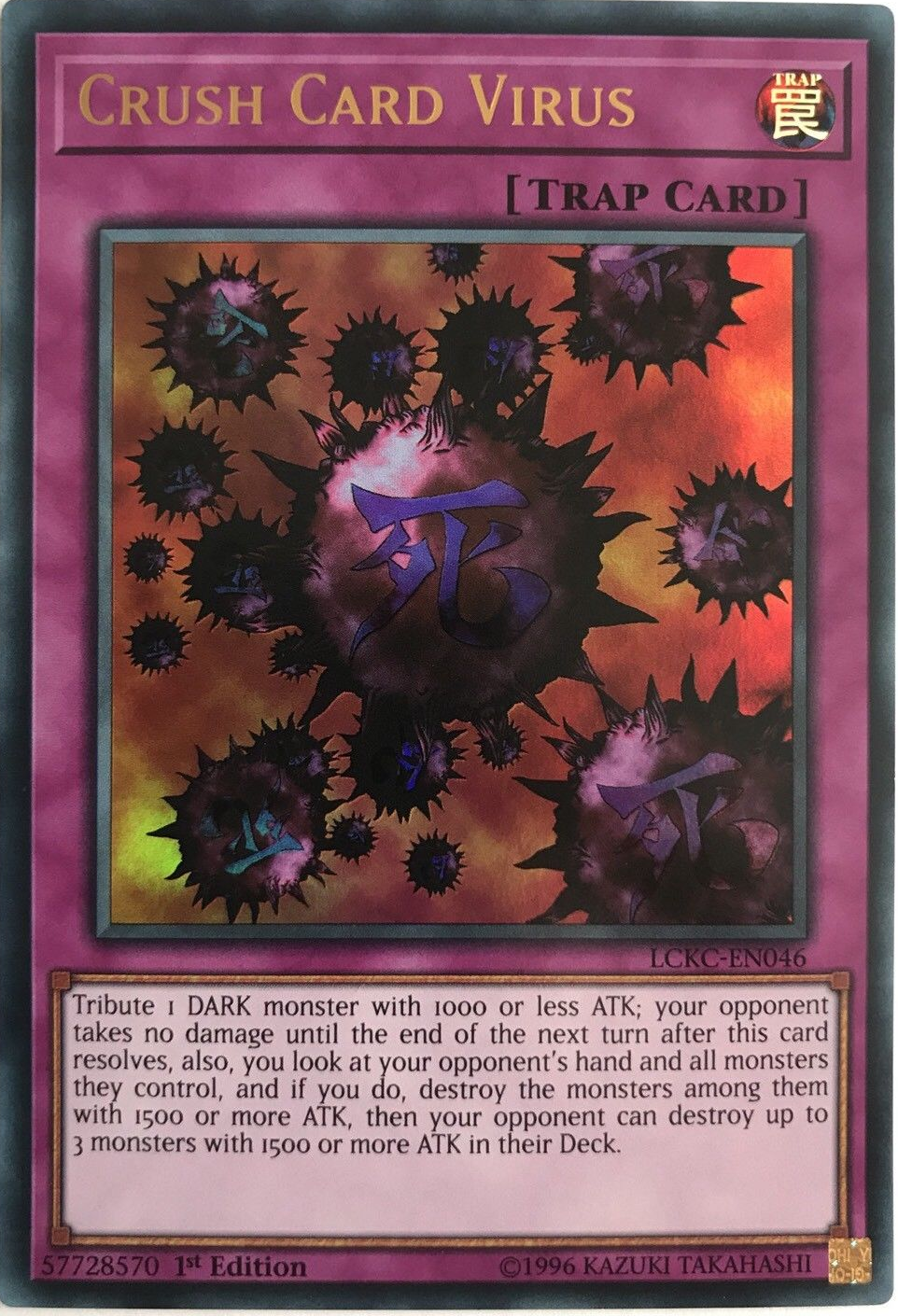 Crush Card Virus (Version 1) [LCKC-EN046] Ultra Rare | Enigma On Main