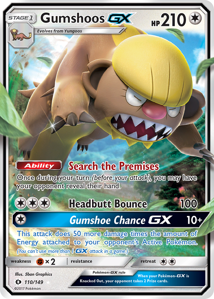 Gumshoos GX (110/149) [Sun & Moon: Base Set] | Enigma On Main