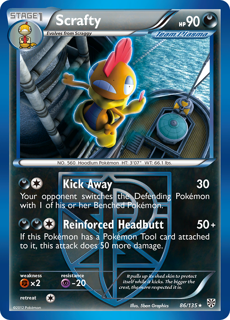 Scrafty (86/135) [Black & White: Plasma Storm] | Enigma On Main