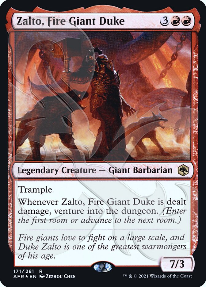 Zalto, Fire Giant Duke (Ampersand Promo) [Dungeons & Dragons: Adventures in the Forgotten Realms Promos] | Enigma On Main