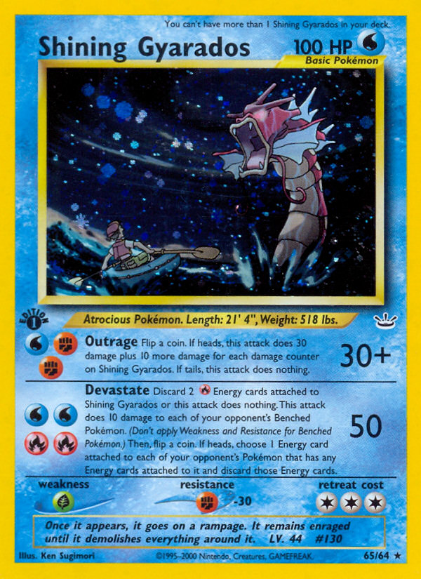 Shining Gyarados (65/64) [Neo Revelation 1st Edition] | Enigma On Main