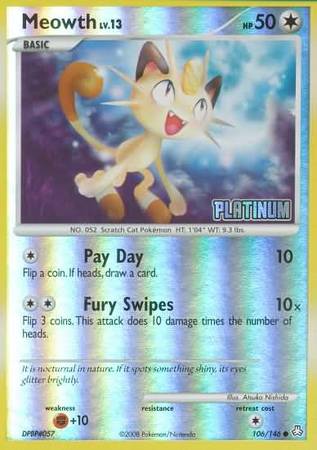 Meowth (106/146) [Burger King Promos: 2009 Collection] | Enigma On Main