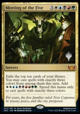 Meeting of the Five (Promo Pack) [Streets of New Capenna Promos] | Enigma On Main