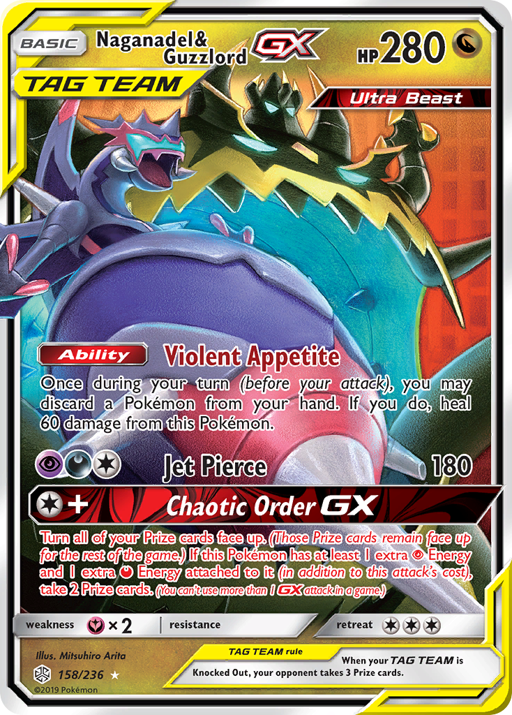 Naganadel & Guzzlord GX (158/236) [Sun & Moon: Cosmic Eclipse] | Enigma On Main